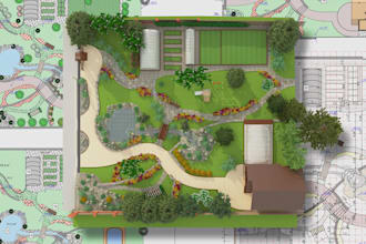 draw, stamp 2d site plan, landscape plan, master plan, mep plan for city permit