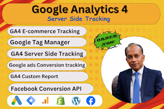 set up ga4, google analytics4 ecommerce tracking, ads conversion via GTM