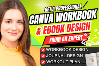 do canva workbook, canva ebook design, workbook design or book formatting