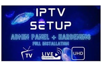 setup iptv reseller panel for you, trex panel, mega ott with unlimited credit,