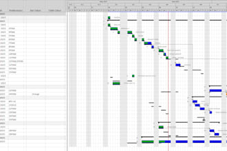 create a professional construction project programme or gantt chart