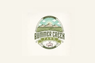 design surprising bummer creek farm logo