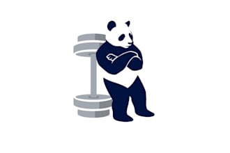 design striking panda gym logo