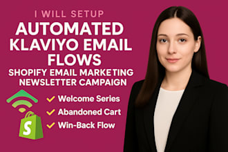 setup automated klaviyo email flows shopify email marketing newsletter campaign