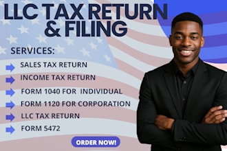 prepare and e file USA tax returns for personal, corporate and llc