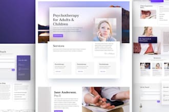 design therapy website or counseling website for you