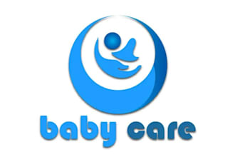 create custom daycare childcare baby kids logo for you