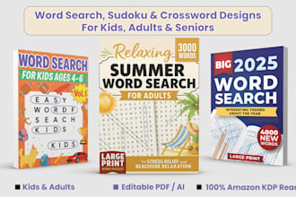 create mixed activity puzzle word search sudoku crossword for kdp