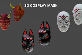 sculpt 3d mask, 3d helmet, cosplay mask, 3d cosplay, halloween mask, 3d printing