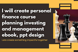 create personal finance course planning investing and management ebook, ppt