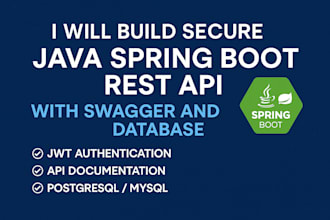 build secure java spring boot rest API with database and swagger