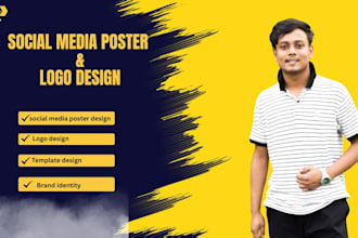 design social media poster and logo