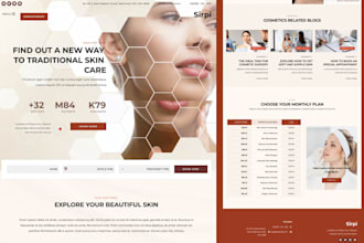 skin care website, cosmetics website, skin care shopify store, skin care beauty