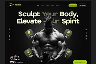 create personal fitness trainer workout website gym website