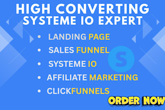 build high converting systeme io or clickfunnels sales funnel for your digital