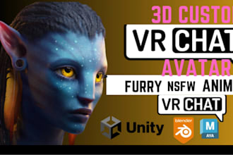 create custom 3d furry vrchat avatar vtuber avatar nsfw avatar vr model fursona