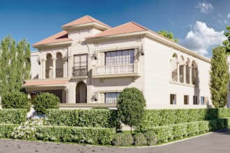 redesign 3d home elevation, facade design, villa cgi render, walkthrough,balcony