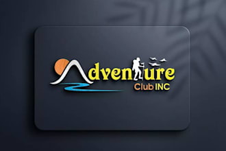 design travel agency, tourism, mountain and adventure logo