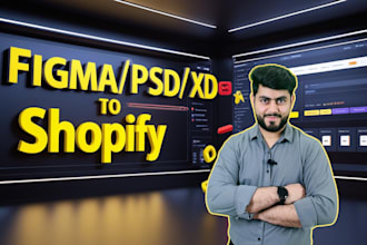 convert your figma, PSD, or xd design into a responsive shopify store