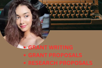 write grant proposals for education and research funding