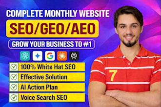 do monthly local SEO, GEO, aeo and ai search optimization