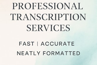 transcribe audio or video files with accuracy and clean formatting