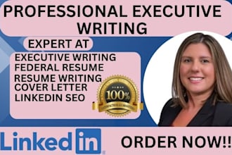 write executive resume writing federal resume cover letter and linkedin profile