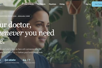 design telemedicine website, telehealth website, medical clinic website