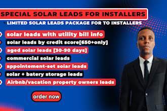 generate solar leads for on and off grid installations