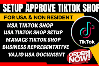 setup USA tiktok shop create tiktok shop business representative for non USA