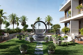 design 3d landscape for your garden, backyard, front yard, patio, terrace, villa