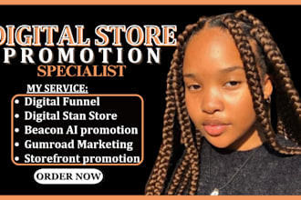 digital stan store master resell right beacon ai product gumroad store promotion