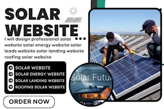 design professional solar website solar energy website solar leads website