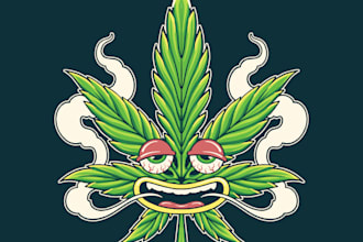 design a minimalist cannabis logo with unlimited revisions