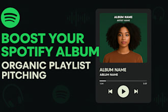 promote your spotify album with organic playlist pitching