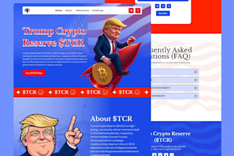 create crypto token, meme coin, ico website, or landing page