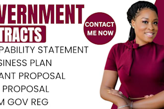 write winning bid proposal, rfp, rfp, rfi and secure government contract, grant