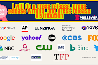 do a press release, press release writing, and press release distribution
