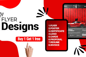 design a flyer, poster, newsletter, reports, logo in 24 hours