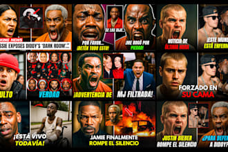 design viral celebrity gossip thumbnails for faceless youtube