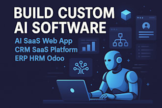 build custom ai software, ai saas web app, crm saas platform, erp, hrm, odoo