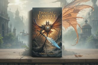 create a stunning fantasy or scifi book cover for you
