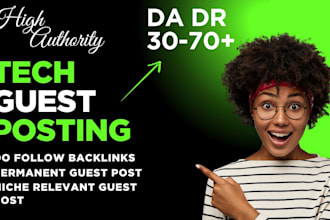 write SEO content and guest post on tech blogs