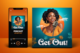design professional and unique podcast cover art and logo