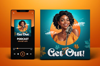 design  podcast cover art,podcast cover and logo design