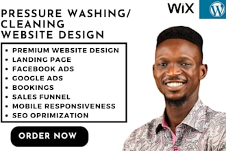 pressure washing cleaning website website design power washing lawn care website