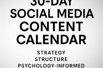 create your 30 day social media content calendar