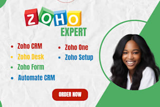 set up zoho crm zoho desk zoho mail, zoho form and automate crm