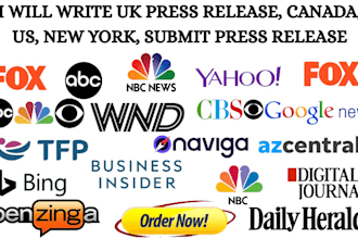write UK press release, canada, US, new york, submit press release