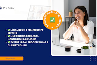 line edit legal books, manuscripts, legal memoirs, or legal nonfiction